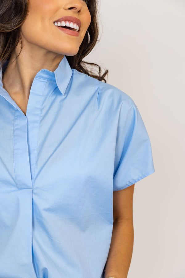 Blue Collar Poplin Top