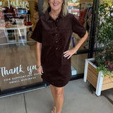 Mary Dress | Brown Corduroy