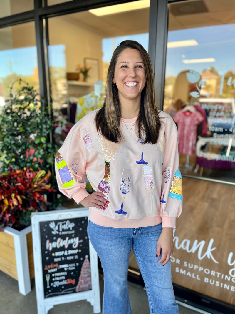 Pink Champagne Sweatshirt