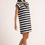 Audrey Dress | Black Stripe