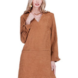 Camel Corduroy Dress