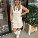 Vegan Leather Dress | Sand