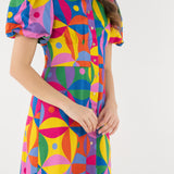 Britt Dress | Floral Palm