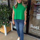 Green Hi Lo Sweater