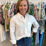White Poplin Button Down