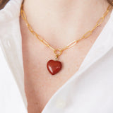 Audrey Heart Necklace | Jasper