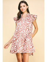 Camel Animal Print Dress