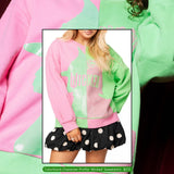 Wicked Green & Pink Sweatshirt