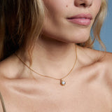 Dainty Necklace with Bezel Charm