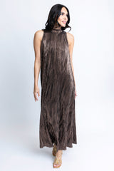 Metallic Halter Maxi