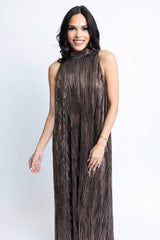 Metallic Halter Maxi
