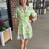 Julia Dress | Green Floral