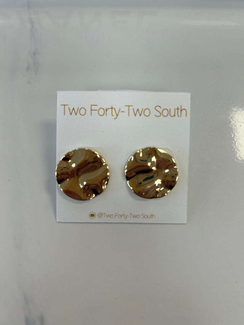 Gold Disk Earring