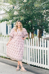 Evangeline Dress | Silver Pink