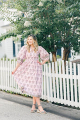 Evangeline Dress | Silver Pink