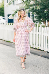Evangeline Dress | Silver Pink
