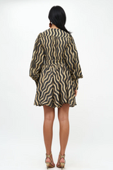 Ankara Dress | Black and Gold