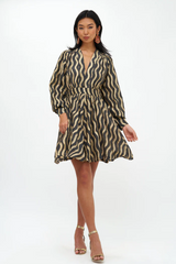 Ankara Dress | Black and Gold