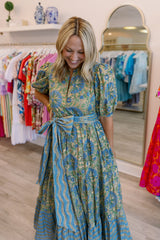 Ankara Puff Sleeve Maxi