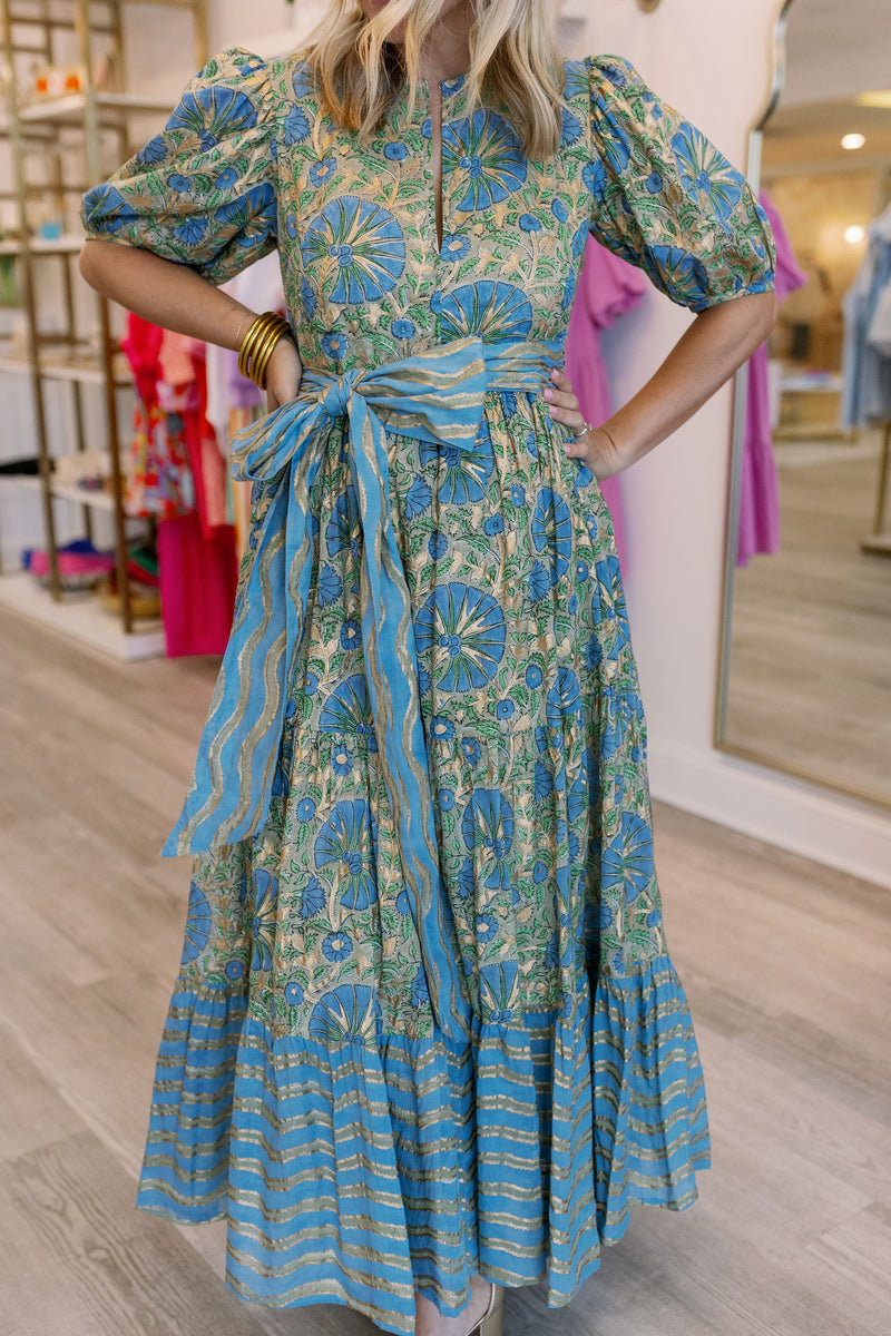 Ankara Puff Sleeve Maxi