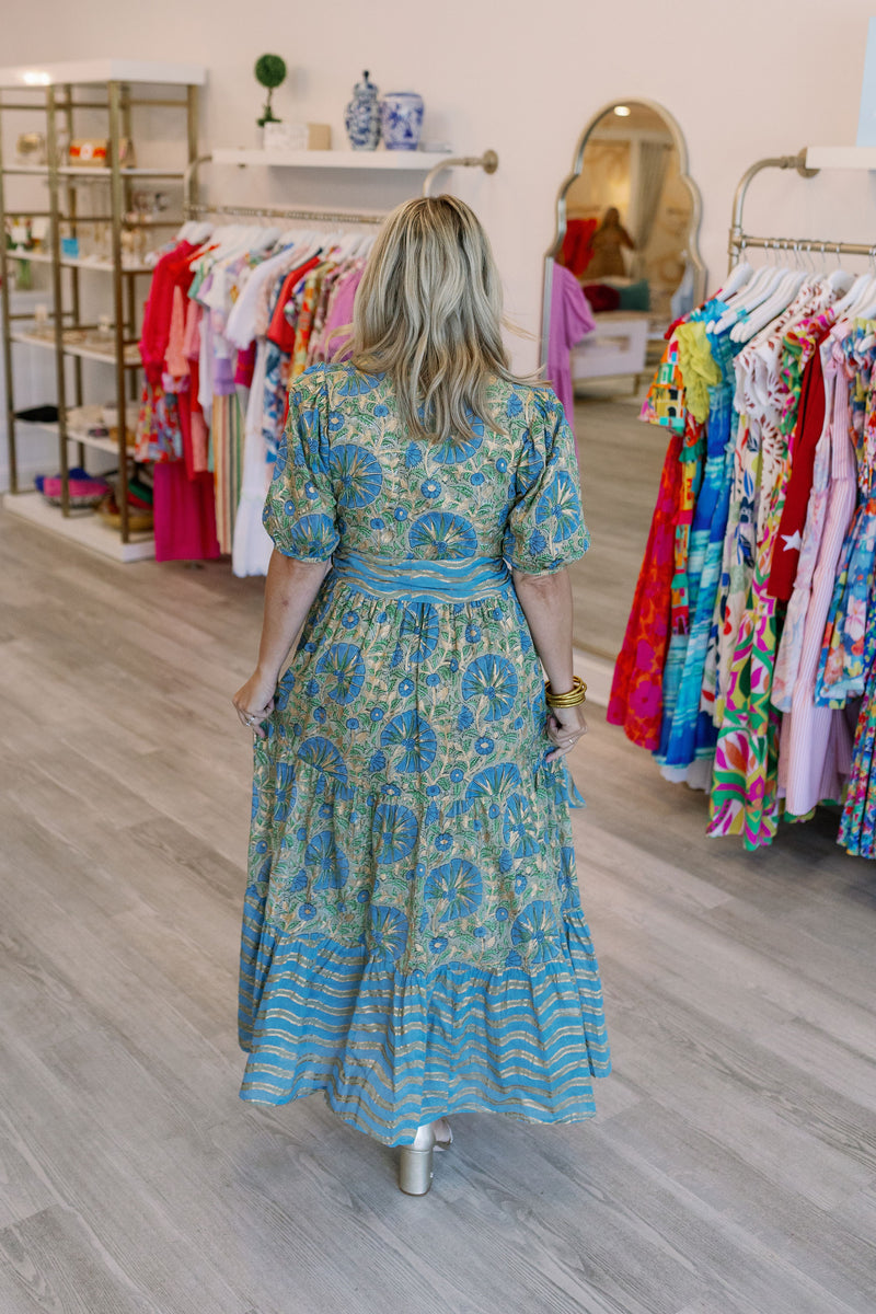Ankara Puff Sleeve Maxi