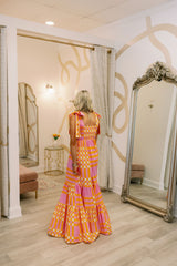 Kelly Dress | Pink & Orange Gingham