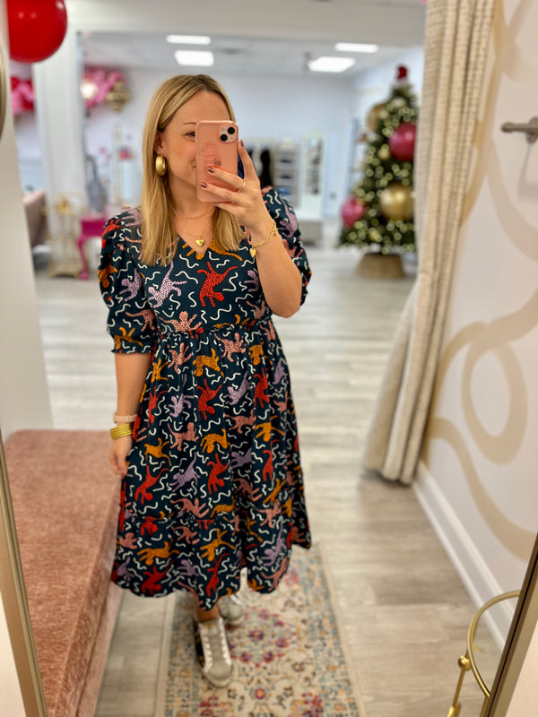 Navy Whit Dress