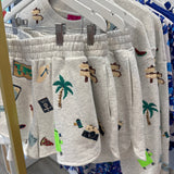 Grey Travel Icon Shorts
