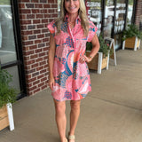 Nautilus Navy Shirt Dress
