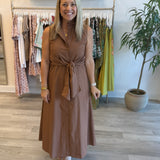 Brown Wrap Dress