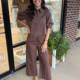 Chocolate Puff Sleeve Top