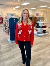 Red Nutcracker Cardigan