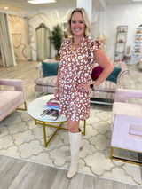 Camel Animal Print Dress