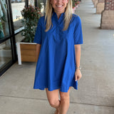 Blue A-Line Dress