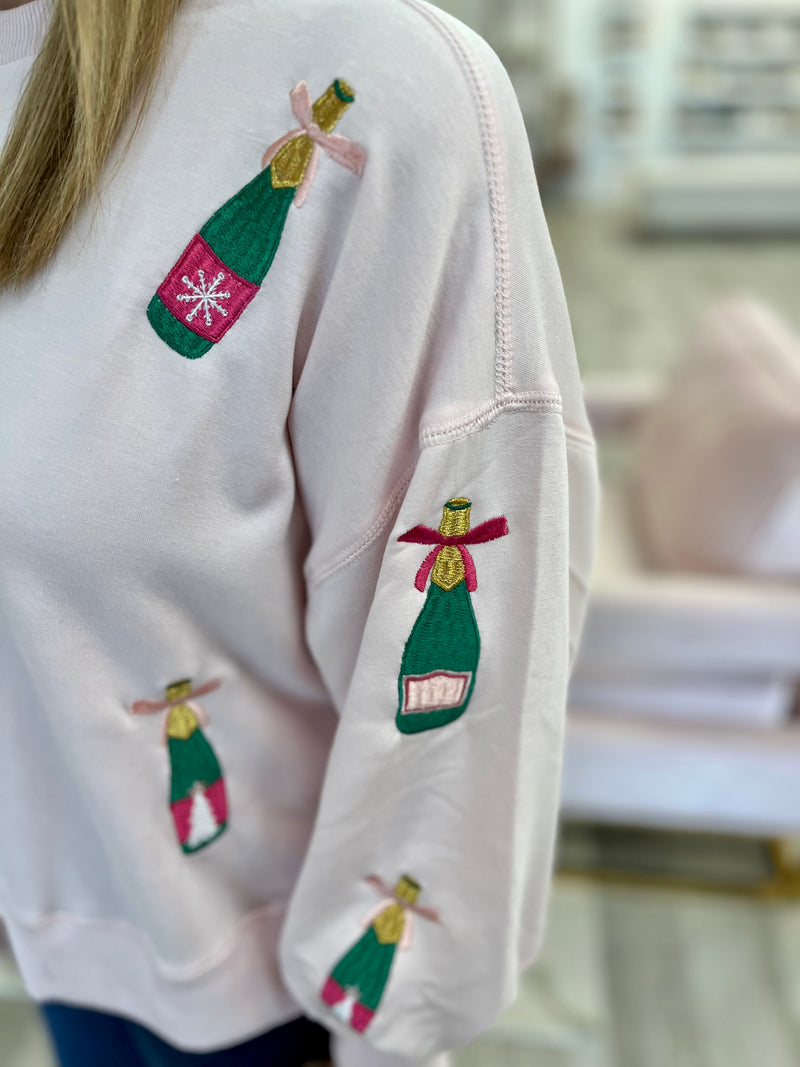 Millie Champagne Bottle Sweatshirt