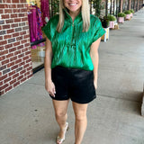 Black Metallic Shorts