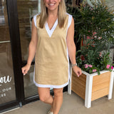 Emily Shift Dress | White Sand