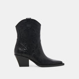 Rimona Booties | Black Leather
