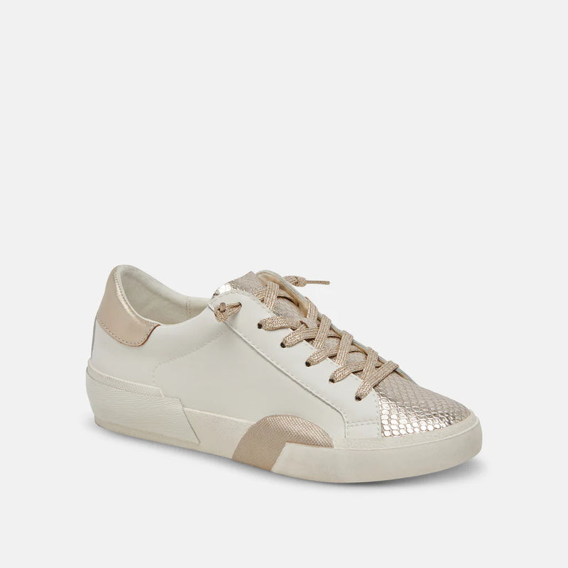 Zina | White Gold Leather