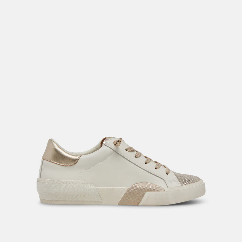 Zina | White Gold Leather