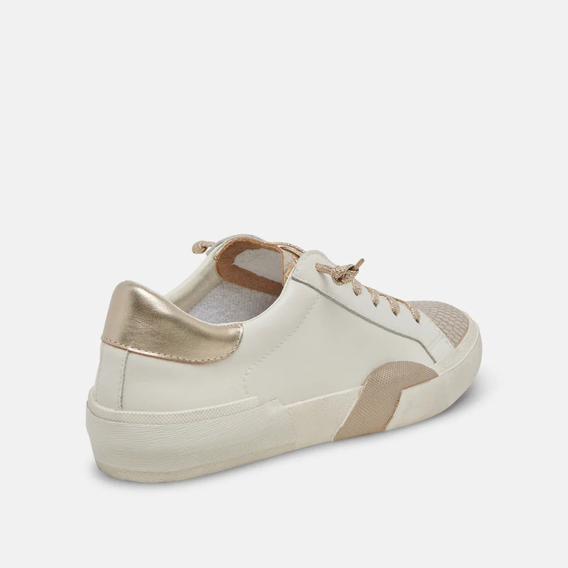 Zina | White Gold Leather