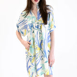 High Neck Aquamarine Dress