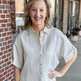 Boyfriend Blouse | Light Sand