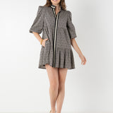 Sadie Dress | Black Monogram