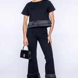 Tess Tee | Black Fringe