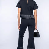 Tess Tee | Black Fringe