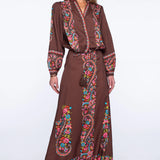 Anita Skirt | Brown Scroll
