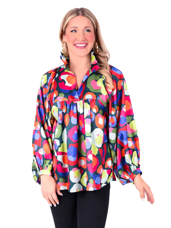 Stella Top | Winter Pop Cheetah