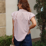 Brown Stripe Top