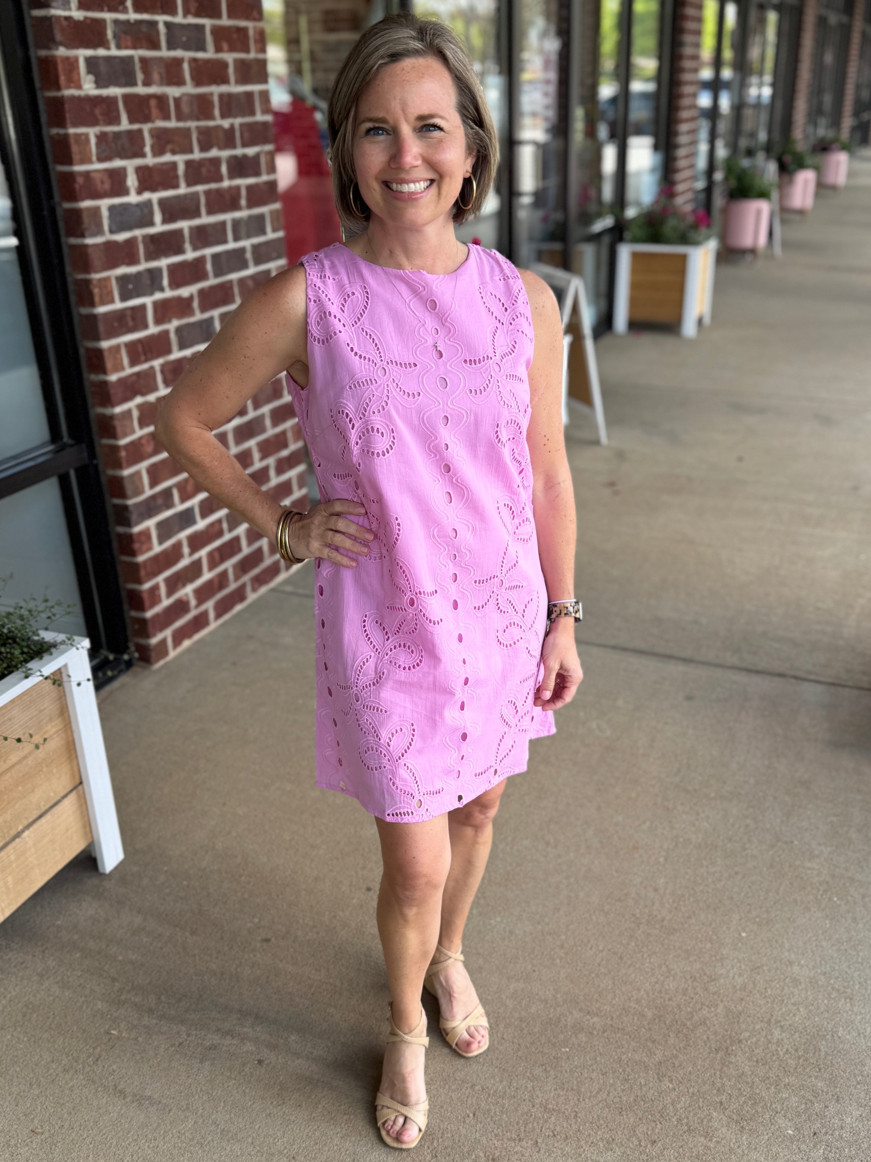 pink lily purple dress Lily